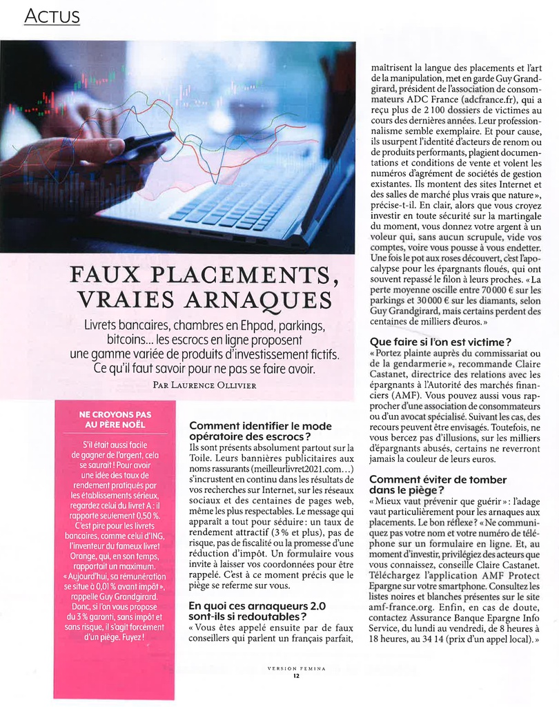 Faux placements, vraies arnaques